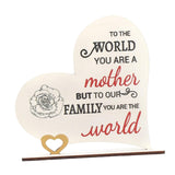 Maxbell Mother's Day Gift Ornament Wooden Figurine for Desktop Bedroom Bookshelf