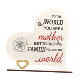 Maxbell Mother's Day Gift Ornament Wooden Figurine for Desktop Bedroom Bookshelf