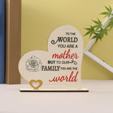 Maxbell Mother's Day Gift Ornament Wooden Figurine for Desktop Bedroom Bookshelf