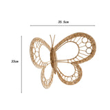 Maxbell Butterfly Art Wall Decor Rustic Rattan Wreath for Farmhouse Room Home