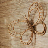 Maxbell Butterfly Art Wall Decor Rustic Rattan Wreath for Farmhouse Room Home
