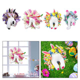 Maxbell Rabbit Garland Garden Farmhouse Indoor Outdoor Easter Door Wreath with Bunny Style A