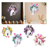 Maxbell Rabbit Garland Garden Farmhouse Indoor Outdoor Easter Door Wreath with Bunny Style A