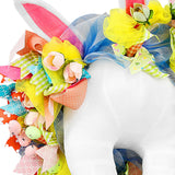 Maxbell Rabbit Garland Garden Farmhouse Indoor Outdoor Easter Door Wreath with Bunny Style A