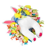 Maxbell Rabbit Garland Garden Farmhouse Indoor Outdoor Easter Door Wreath with Bunny Style A