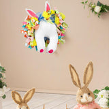 Maxbell Rabbit Garland Garden Farmhouse Indoor Outdoor Easter Door Wreath with Bunny Style A