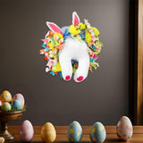 Maxbell Rabbit Garland Garden Farmhouse Indoor Outdoor Easter Door Wreath with Bunny Style A