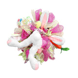 Maxbell Rabbit Garland Garden Farmhouse Indoor Outdoor Easter Door Wreath with Bunny Style B