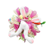 Maxbell Rabbit Garland Garden Farmhouse Indoor Outdoor Easter Door Wreath with Bunny Style B