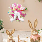 Maxbell Rabbit Garland Garden Farmhouse Indoor Outdoor Easter Door Wreath with Bunny Style B