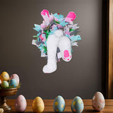 Maxbell Rabbit Garland Garden Farmhouse Indoor Outdoor Easter Door Wreath with Bunny Style C