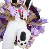 Maxbell Rabbit Garland Garden Farmhouse Indoor Outdoor Easter Door Wreath with Bunny Style D