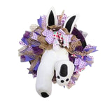 Maxbell Rabbit Garland Garden Farmhouse Indoor Outdoor Easter Door Wreath with Bunny Style D