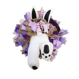 Maxbell Rabbit Garland Garden Farmhouse Indoor Outdoor Easter Door Wreath with Bunny Style D