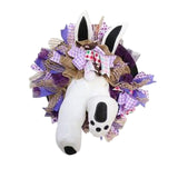 Maxbell Rabbit Garland Garden Farmhouse Indoor Outdoor Easter Door Wreath with Bunny Style D