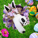 Maxbell Rabbit Garland Garden Farmhouse Indoor Outdoor Easter Door Wreath with Bunny Style D