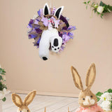Maxbell Rabbit Garland Garden Farmhouse Indoor Outdoor Easter Door Wreath with Bunny Style D