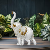Maxbell Animal Statue Art Decorative Bookshelf Fireplace Indoor Desk Home Decoration Elephant
