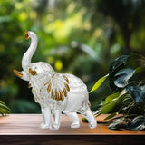 Maxbell Animal Statue Art Decorative Bookshelf Fireplace Indoor Desk Home Decoration Elephant