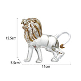 Maxbell Animal Statue Art Decorative Bookshelf Fireplace Indoor Desk Home Decoration Lion