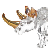 Maxbell Animal Statue Art Decorative Bookshelf Fireplace Indoor Desk Home Decoration Rhino