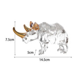 Maxbell Animal Statue Art Decorative Bookshelf Fireplace Indoor Desk Home Decoration Rhino