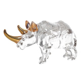 Maxbell Animal Statue Art Decorative Bookshelf Fireplace Indoor Desk Home Decoration Rhino