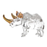 Maxbell Animal Statue Art Decorative Bookshelf Fireplace Indoor Desk Home Decoration Rhino