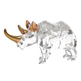 Maxbell Animal Statue Art Decorative Bookshelf Fireplace Indoor Desk Home Decoration Rhino