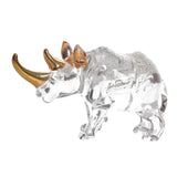 Maxbell Animal Statue Art Decorative Bookshelf Fireplace Indoor Desk Home Decoration Rhino