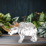 Maxbell Animal Statue Art Decorative Bookshelf Fireplace Indoor Desk Home Decoration Rhino