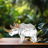 Maxbell Animal Statue Art Decorative Bookshelf Fireplace Indoor Desk Home Decoration Rhino