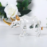 Maxbell Animal Statue Art Decorative Bookshelf Fireplace Indoor Desk Home Decoration Rhino