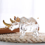Maxbell Animal Statue Art Decorative Bookshelf Fireplace Indoor Desk Home Decoration Rhino