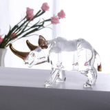 Maxbell Animal Statue Art Decorative Bookshelf Fireplace Indoor Desk Home Decoration Rhino