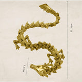 Maxbell Dragon Statue Small Brass Figurine for Living Room Office Table Centerpieces