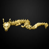 Maxbell Dragon Statue Small Brass Figurine for Living Room Office Table Centerpieces