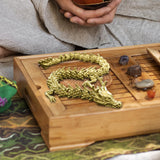 Maxbell Dragon Statue Small Brass Figurine for Living Room Office Table Centerpieces