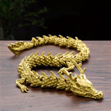 Maxbell Dragon Statue Small Brass Figurine for Living Room Office Table Centerpieces