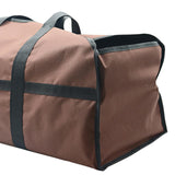 Maxbell Firewood Holder for Camping BBQ Barbecue with Handles Fireplace Wood Carrier brown