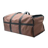 Maxbell Firewood Holder for Camping BBQ Barbecue with Handles Fireplace Wood Carrier brown