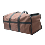 Maxbell Firewood Holder for Camping BBQ Barbecue with Handles Fireplace Wood Carrier brown