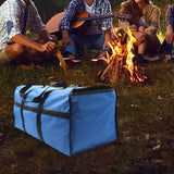 Maxbell Firewood Holder for Camping BBQ Barbecue with Handles Fireplace Wood Carrier blue