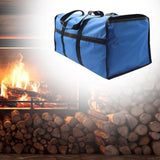 Maxbell Firewood Holder for Camping BBQ Barbecue with Handles Fireplace Wood Carrier blue
