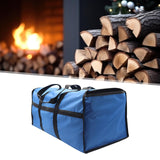 Maxbell Firewood Holder for Camping BBQ Barbecue with Handles Fireplace Wood Carrier blue