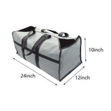 Maxbell Firewood Holder for Camping BBQ Barbecue with Handles Fireplace Wood Carrier grey