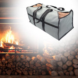 Maxbell Firewood Holder for Camping BBQ Barbecue with Handles Fireplace Wood Carrier grey