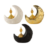 Maxbell Moon Incense Burner Desktop Moon Sculpture for Yoga Office Decor Accessories White
