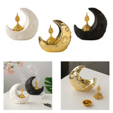 Maxbell Moon Incense Burner Desktop Moon Sculpture for Yoga Office Decor Accessories White