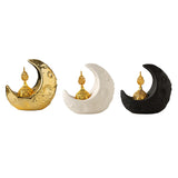 Maxbell Moon Incense Burner Desktop Moon Sculpture for Yoga Office Decor Accessories Black
